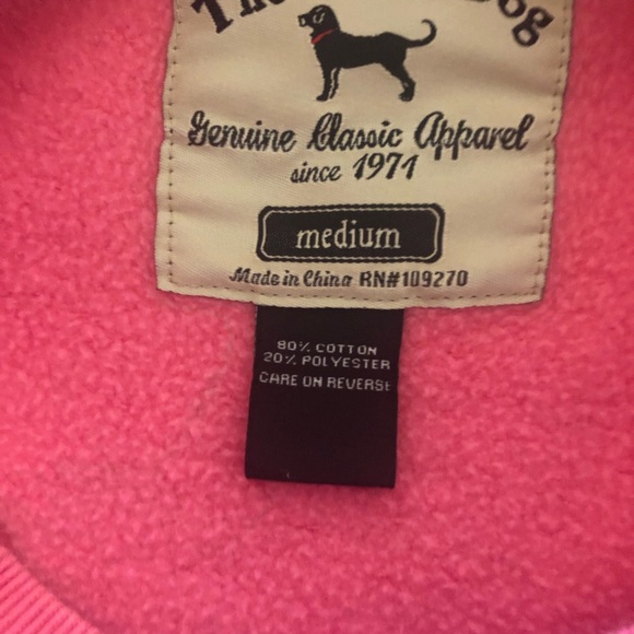 The Black Dog Pink Sweatshirt with Black Dog Logo Woman’s Medium Martha’s Vineya - Picture 3 of 16